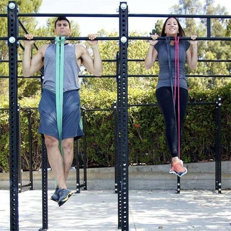 Fascia elastica gialla per fitness, allenamento di forza, yoga ed esercizio fisico. (1/4)