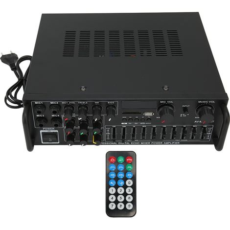 Amplificateur de puissance domestique 300W Audio Bluetooth EQ Égaliseur Stéréo Numérique Récepteur pour Maison Voiture Prise EU 220V (1/5)