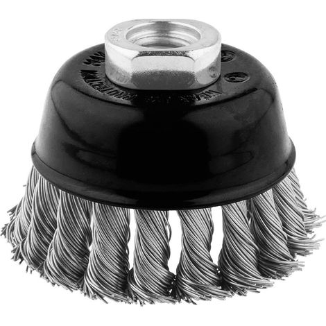 Drahtbürste neo tools wire brush 80 mm Edelstahl m14