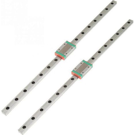 2 rails de guidage linéaires miniatures MGN9 de 400 mm et 2 curseurs de rails miniatures MGN9H() (1/5)
