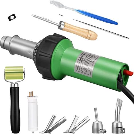 Pistolet à air chaud pour le soudage plastique, température réglable, plusieurs buses incluses, PRISE EU 220V (1/2)