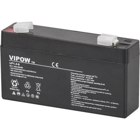 Batteria al gel Vipow 6V 1.3Ah per bilance giocattolo (1/5)