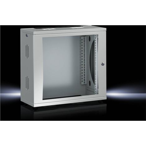 [GEBRAUCHT] B-Ware RITTAL 19" FLATBOX 600x400mm 12HE Wandgehäuse IP20 lichtgrau 60kg max. Belast... (1/2)