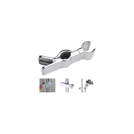 (110×22×20)Support Douchette Relevable en Alliage de Zinc Support Douche à Main Remplaçable 18-25MM Support de Pommeau de Douche Chrome Ajustable pour Baignoire Salle de Bain
