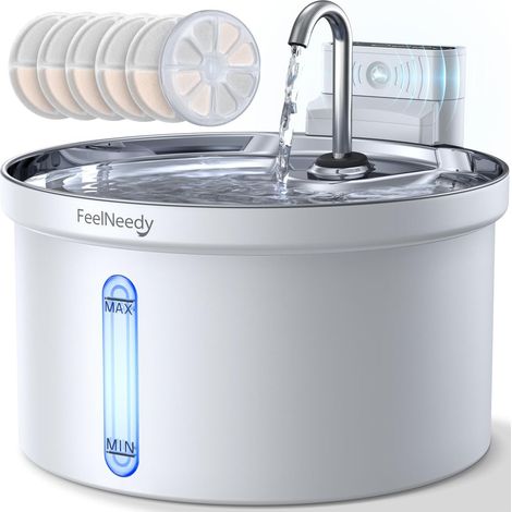 Fontaine a Eau Chat sans Fil à Pile 3,5L, avec 6 Set Filters (1/5)
