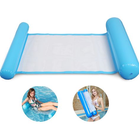 Matelas flottant gonflable hamac d'eau portable chaise lounge piscine plage flotteur adulte (1/4)
