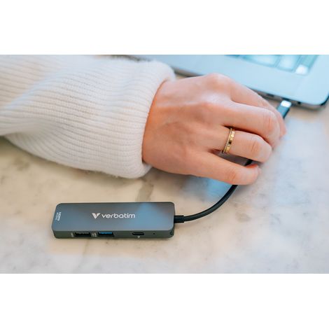 Verbatim 32155 Schnittstellen-Hub USB 3.2 Gen 1 (3.1 Gen 1) Type-C 5000 Mbit/s Grau (1/4)
