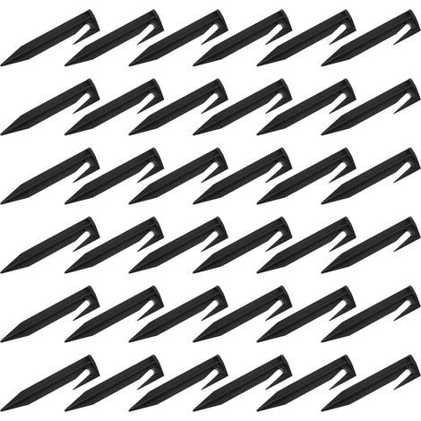 Estacas de plástico de 8,5 cm para tiendas de campaña, paquete de 50 unidades, ligeras y resistentes, ideales para acampar, montar toldos y practicar senderismo y jardinería al aire libre. (1/5)