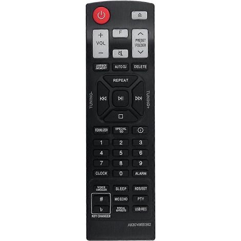 Télécommande de remplacement AKB74955362 pour système audio CD LG CJ45 CJ65 CJ87 CJ88 OJ98 CK43 CK56 CK99 CL65 OK45 OK55 OK75 OK99 OL45 (1/5)