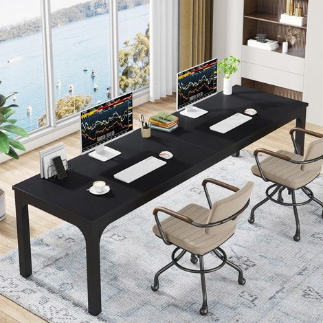 Doppelschreibtisch 200x70cm, Computertisch für 2 Personen, Arbeitstisch Home Office (1/5)