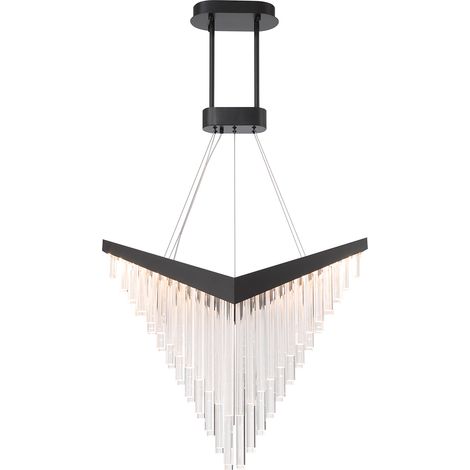 Lampadario glamour nero a V LED 40W Vivien Quintiesse (1/5)