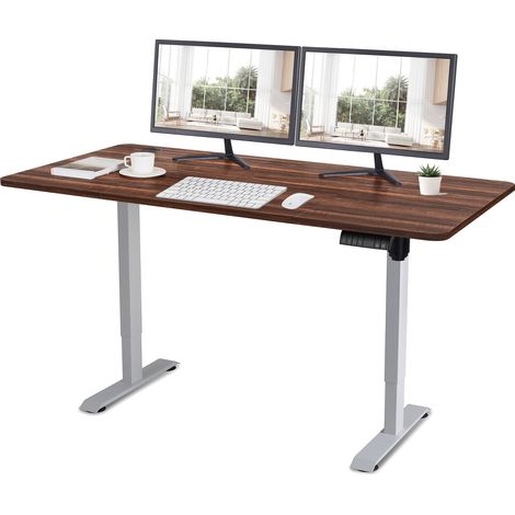 160CM Bureau debout réglable en hauteur avec moteur électrique, bureau d'ordinateur, hauteur à mémoire intelligente, protection contre les collisions