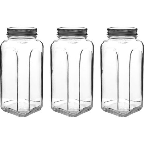 Set di barattoli per la conservazione Set 8,5 x 8,5 x 20 cm / 980 ml (3 Pieces) (1/2)