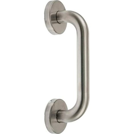 Poignée de porte coulissante avec rosace en acier inoxydable 300 mm