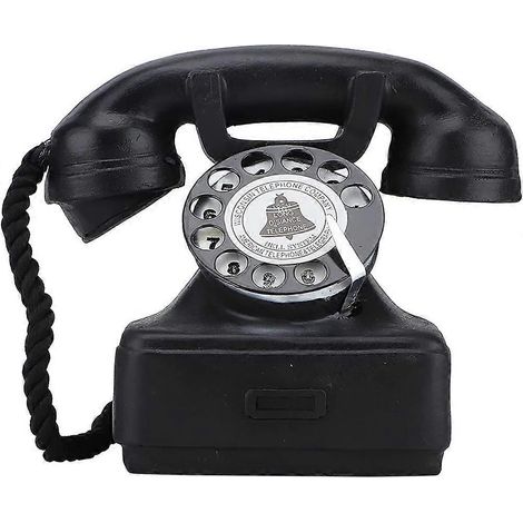 Modèle de téléphone rétro, figurine de téléphone décorative et créative pour la photographie-14.50X11.00X8.00CM-Black