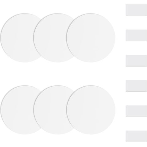 6 Pcs PVC Plastic Round Decorative Cover Plate for Floor, Ceiling and Wall Repair Kit (7") (1/5)
