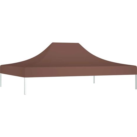 Toit de tente de réception - Toit de tonnelle - Accessoire Tonnelle 4x3 m Marron 270 g/m² fr11363 - Maison La Vie (1/5)