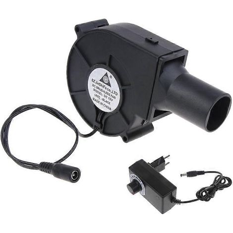 Souffleur d'air pour poêle à bois, ventilateur de feu de camp extérieur pour barbecue, accessoire de cuisson portable pour poêle de camping, ventilateur EU. (1/4)