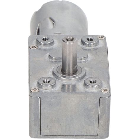Motoréducteur à vis sans fin auto-bloquant réversible fort couple boîte à turbine électrique réduction réglable 24V CC 2W 20 tr/min carter en alliage d'aluminium 1 pièce (1/5)