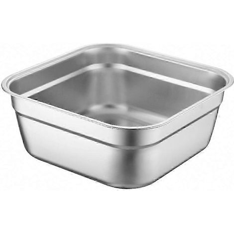 Évier en acier inoxydable pour restaurant, cuve argentée de 21 cm, lot de 1, durable et profond, couleur argent - 21 x 21 x 9 cm (1/5)