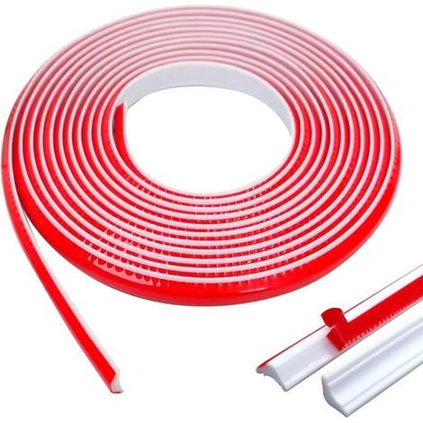 10m Moulures Flexibles Auto-adhésives, Blanc Bandeau de Finition de Cuisine pour Moulure Plafond, Bords de Murs (12 x 9 mm) (Blanc) (1/5)
