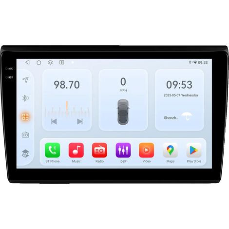 Autoradio, controllo vocale, sistema di navigazione, compatibile con Fiat Bravo 2007-2012, telecamera posteriore QS6 (1/2)
