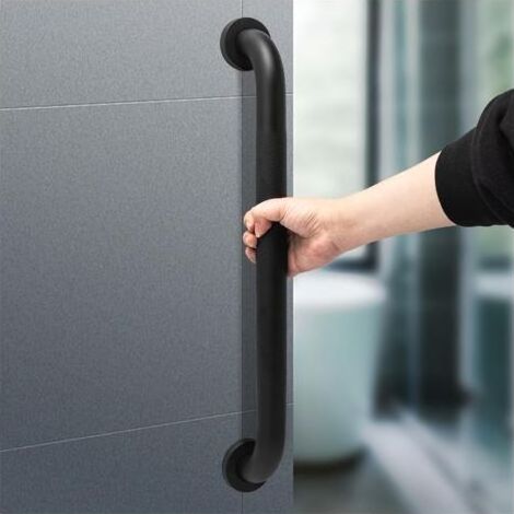 Barres D'appui de Salle de Bain en Acier Inoxydable,Sécurité Barres d'appui Antidérapantes pour Personnes âgées pour Baignoire,Toilettes,Salle de Bain,Rampe D'escalier 50cm Noir Mat (1/5)