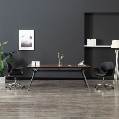 Esszimmerstühle 2 Stk. Drehbar Schwarz Kunstleder vidaXL (1/5)