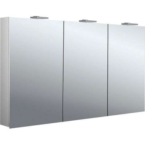 emco flat 2 style armoire à glace lumineuse LED avec 2 lampes à