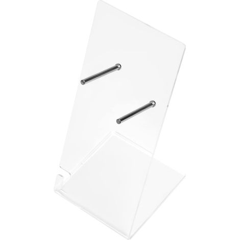 Soporte de exhibición de acrílico transparente para secadores de pelo, adecuado para uso en salones de belleza, tiendas o en el hogar, con un diseño elegante. (1/5)