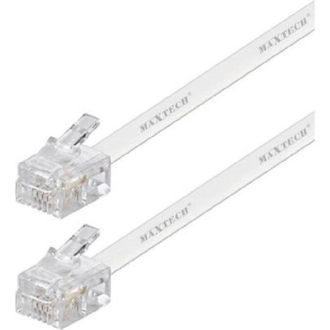 Câble D'extension Téléphonique Rj11 5 M Maxtech Pour Modem Et Connexion Téléphonique Rj11 - 5 M (1/4)