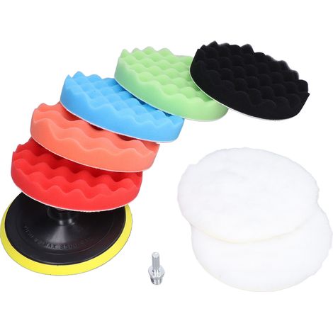 Kit de 9 disques de polissage éponge lustrage 150mm nettoyage auto bateau (1/5)