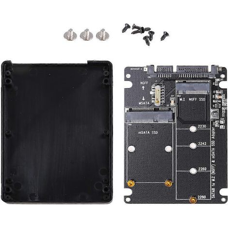 2-in-1-mSATA/M.2-NGFF-zu-SATA3-Konverterkarte für Gehäuse (1/5)