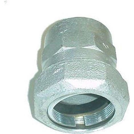 Raccord union fonte galva droit à serrage - F 3/4' - diamètre 26,9 mm