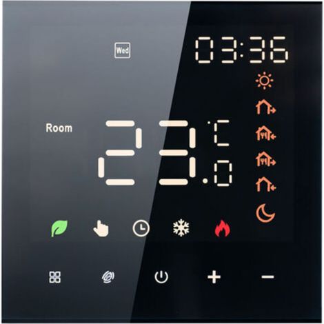 Termostato inteligente, termostato programable digital con pantalla táctil LCD de 16 A, termostato inteligente digital montado en la pared para calefacción eléctrica (1/5)