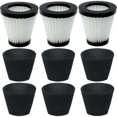 Compatible avec le modèle Dirt Devil Scorpion SD20005RED, filtre à adsorption F117 SD30025B BD22025, référence similaire AD40117 (lot de 3 filtres   et lot de 6 filtres en mousse) (1/4)