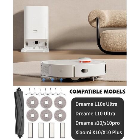 FOREHILL Zubehörset für Xiaomi X20+/Dreame L10s Ultra/ L10 Ultra Staubsauger, Ersatzteile für Dreame, 1 Hauptbürste, 7 Bürsten (1/4)