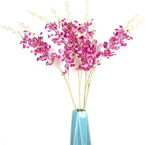 Bouquet De Fleurs Artificielles En Soie Pour Décoration Maison Et Fête - Violet - 1 Pièce (1/3)