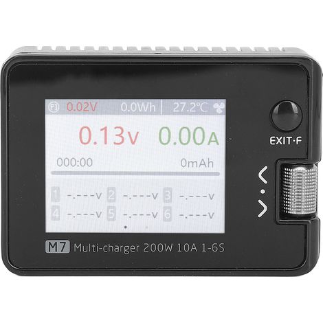 Chargeur LiPo 200 W 10 A pour voitures, avions et bateaux RC (noir) (1/5)