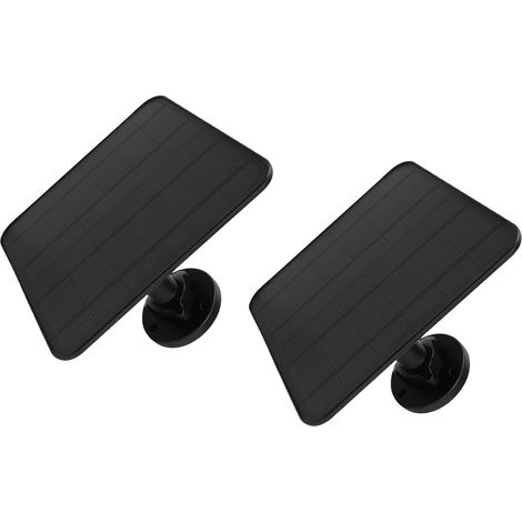 2 panneaux solaires 12W pour caméra Ring, ports DC USB-C Micro-USB, chargeur solaire étanche IP65 avec câble 3m (1/5)