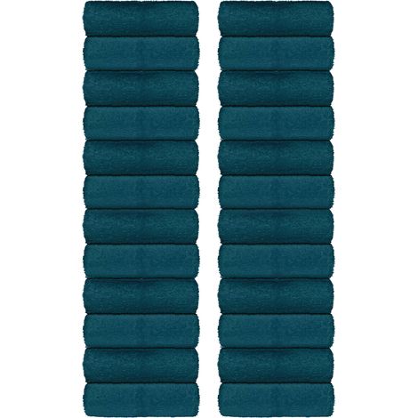 Set Asciugamani Bagno 100% Cotone Super Assorbenti Telo Doccia Spugna Professionali Salvietta Lavetta Viso Asciugamano Salviette Teli Asciugamano Ospite Qualità Hotel Lavette 24 Salviette viso - Ottan