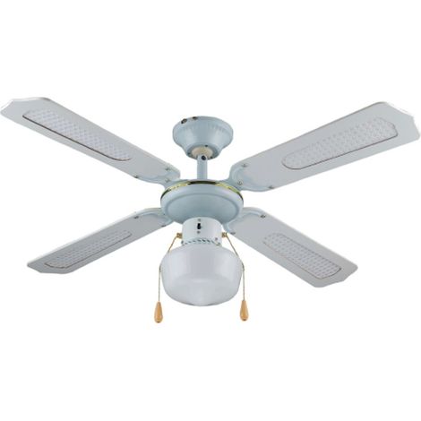 VENTILATORE DA SOFFITTO 4 PALE Ø107 CM BIANCO C/LUCE