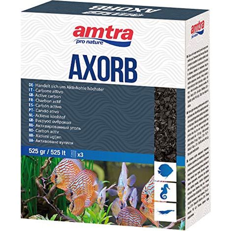 Set 6 pezzi Amtra Axorb 525 g: Set 6 pezzi Amtra Axorb Carbone attivo acquario di origine minerale