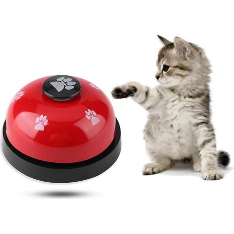 Chien Porte Cloche et Presse Cloche Formation Presse Cloche Fer Robuste Robuste Animal de Compagnie Bureau de Cloche Cloche sonner Cloche pour la Formation de Toilette de Chien (Rouge) (1/5)