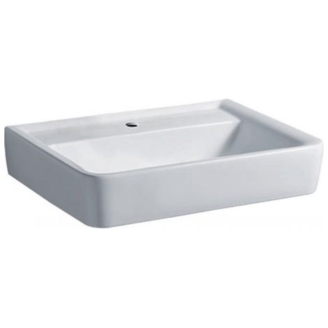 Keramag Renova Nr.1 Plan Lavabo 65x48cm, avec trou pour robinet, sans trop-plein, Coloris: Blanc, avec KeraTect - 222267600