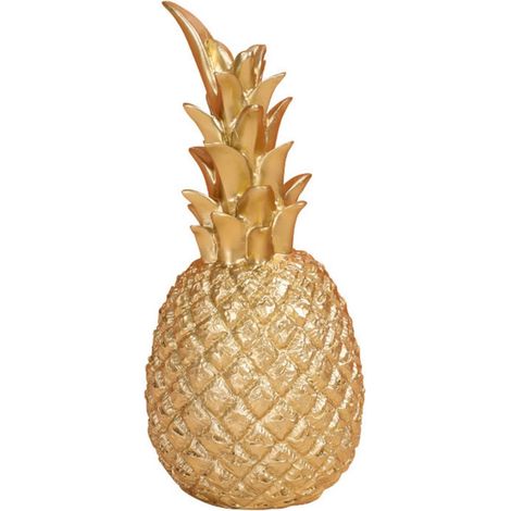 Ananas décoratif doré Décoration de fruits Artisanat Résine Ananas Figurine nordique moderne Ananas Ornements de fruits fête chambre (1/5)