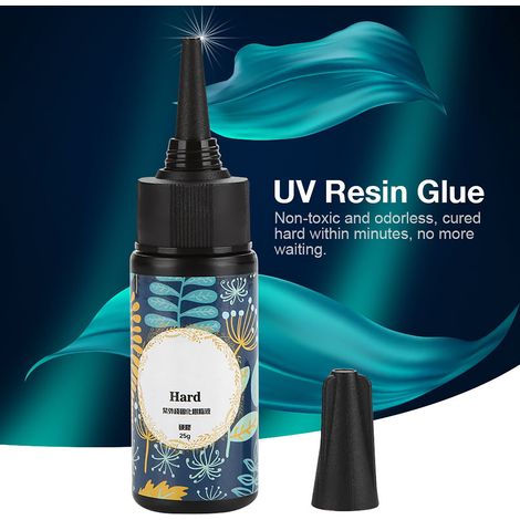 Résine époxy UV polymérisable, gel solaire transparent, colle pour la fabrication de bijoux DIY (25 g)