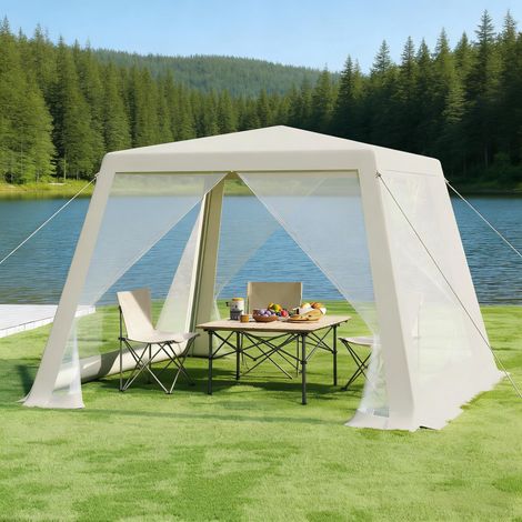 Grand abri de jardin gazebo, tonnelle spacieuse pour extérieur