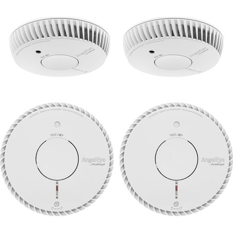 AngelEye Lot de 4 détecteurs de fumée NF autonomie et garantie 10 ans (1/2)