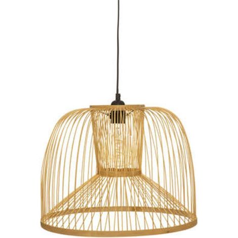 Lampe Suspension en Bambou "Amy" 38cm Beige (1/2)